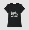 Camiseta MF Cast - Deus, Família, Valores & Agro